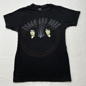 Tegan & Sara Women's XS Short Sleeve Indie Pop Duo Band Black Graphic T Shirt